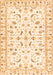 Serging Thickness of Machine Washable Persian Orange Traditional Area Rugs, wshtr3531org