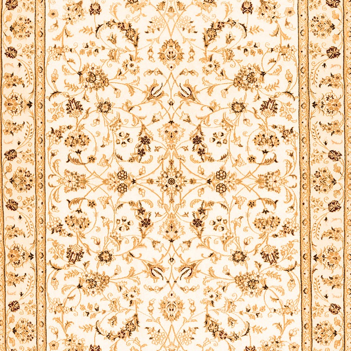 Serging Thickness of Machine Washable Persian Orange Traditional Area Rugs, wshtr3531org