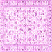 Square Machine Washable Persian Pink Traditional Rug, wshtr3531pnk