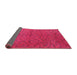 Sideview of Traditional Deep Pink Persian Rug, tr3532