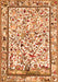 Serging Thickness of Machine Washable Persian Orange Traditional Area Rugs, wshtr3533org