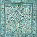 Square Persian Light Blue Traditional Rug, tr3533lblu