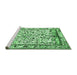 Sideview of Machine Washable Persian Emerald Green Traditional Area Rugs, wshtr3533emgrn