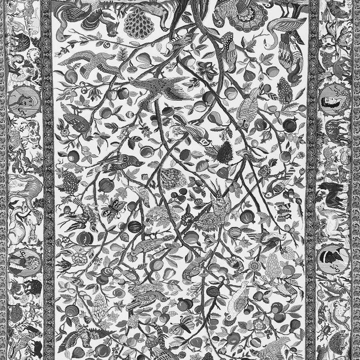 Serging Thickness of Machine Washable Persian Gray Traditional Rug, wshtr3533gry