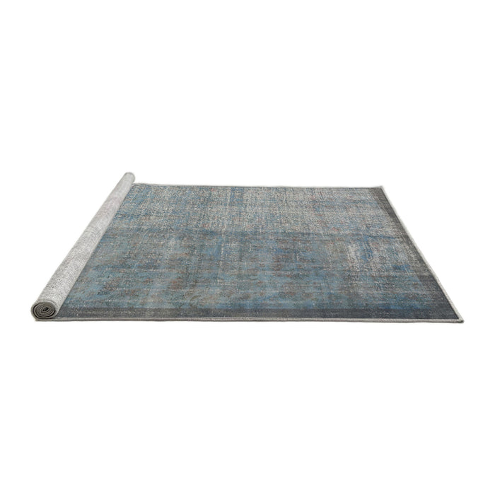 Sideview of Machine Washable Traditional Dark Gray Rug, wshtr3534