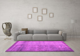 Machine Washable Persian Pink Traditional Rug in a Living Room, wshtr3534pnk