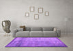 Machine Washable Persian Purple Traditional Area Rugs in a Living Room, wshtr3534pur