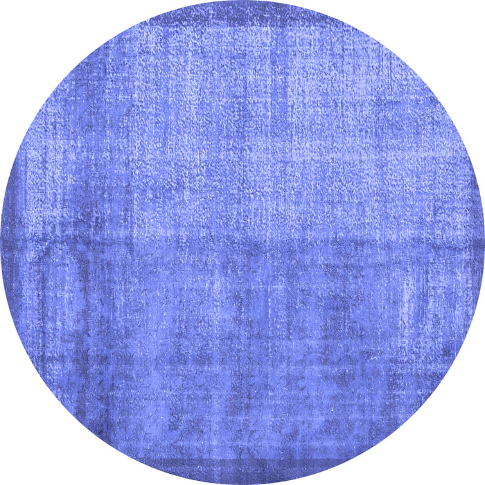 Round Persian Blue Traditional Rug, tr3534blu