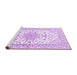 Sideview of Machine Washable Persian Purple Traditional Area Rugs, wshtr3535pur