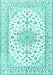 Machine Washable Persian Turquoise Traditional Area Rugs, wshtr3535turq