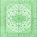 Square Persian Emerald Green Traditional Rug, tr3535emgrn