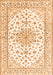 Serging Thickness of Machine Washable Persian Orange Traditional Area Rugs, wshtr3535org