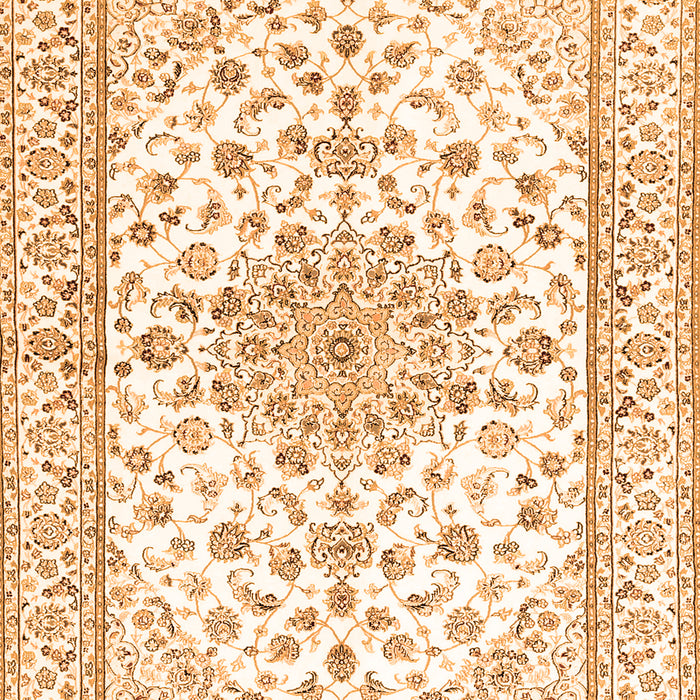 Serging Thickness of Machine Washable Persian Orange Traditional Area Rugs, wshtr3535org