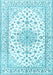 Machine Washable Persian Light Blue Traditional Rug, wshtr3535lblu
