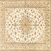 Square Machine Washable Persian Brown Traditional Rug, wshtr3535brn