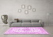 Machine Washable Persian Pink Traditional Rug in a Living Room, wshtr3535pnk