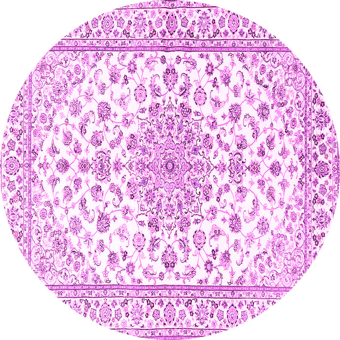 Round Persian Pink Traditional Rug, tr3535pnk