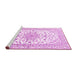 Sideview of Machine Washable Persian Pink Traditional Rug, wshtr3535pnk