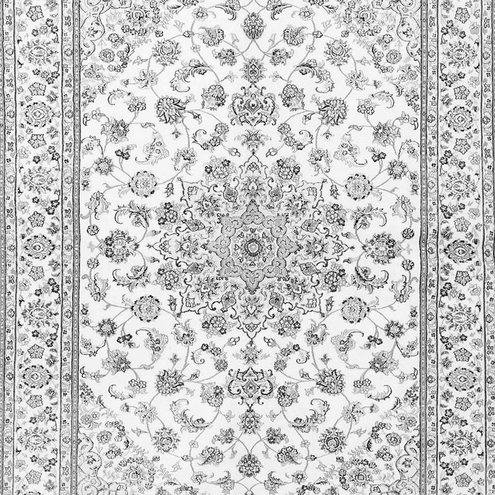 Serging Thickness of Machine Washable Persian Gray Traditional Rug, wshtr3535gry