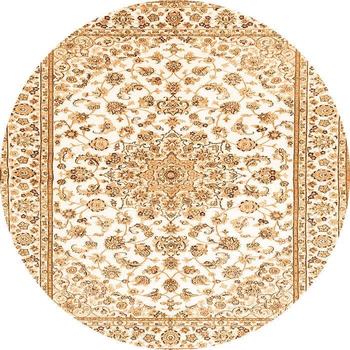 Square Persian Orange Traditional Rug, tr3535org