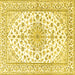 Square Persian Yellow Traditional Rug, tr3535yw