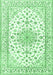 Machine Washable Persian Emerald Green Traditional Area Rugs, wshtr3535emgrn
