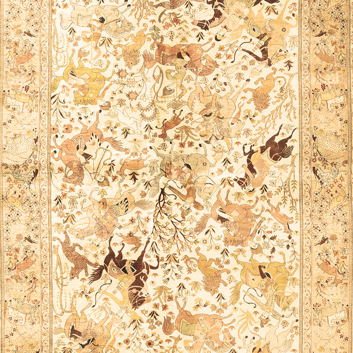 Machine Washable Persian Brown Traditional Rug, wshtr3536brn