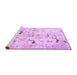 Sideview of Machine Washable Persian Purple Traditional Area Rugs, wshtr3536pur