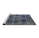 Sideview of Machine Washable Traditional Blue Rug, wshtr3537