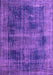 Machine Washable Persian Purple Bohemian Area Rugs, wshtr3537pur