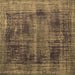 Square Machine Washable Persian Brown Bohemian Rug, wshtr3537brn