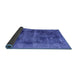 Sideview of Persian Blue Bohemian Rug, tr3537blu