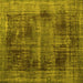 Square Persian Yellow Bohemian Rug, tr3537yw