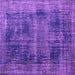 Square Machine Washable Persian Purple Bohemian Area Rugs, wshtr3537pur