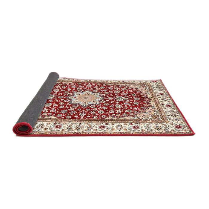 Sideview of Traditional Fire Brick Red Persian Rug, tr3538