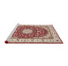 Sideview of Machine Washable Traditional Fire Brick Red Rug, wshtr3538