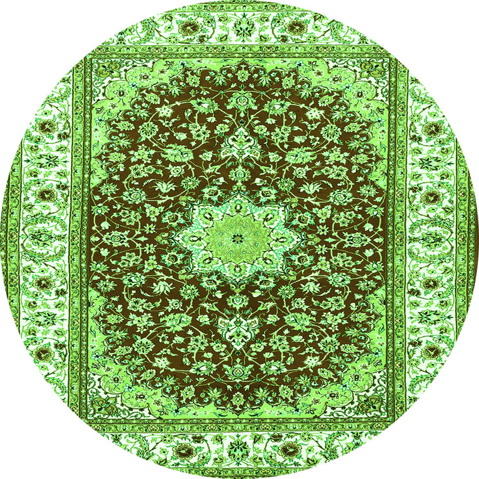 Machine Washable Persian Green Traditional Area Rugs, wshtr3538grn