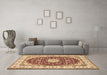 Machine Washable Persian Brown Traditional Rug in a Living Room,, wshtr3538brn