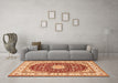 Machine Washable Persian Orange Traditional Area Rugs in a Living Room, wshtr3538org