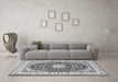 Machine Washable Persian Gray Traditional Rug in a Living Room,, wshtr3538gry