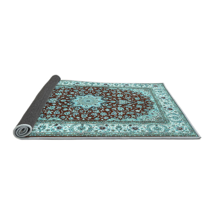 Sideview of Persian Light Blue Traditional Rug, tr3538lblu