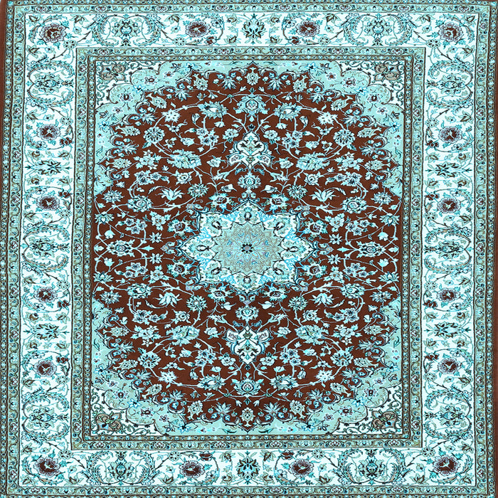 Square Persian Light Blue Traditional Rug, tr3538lblu