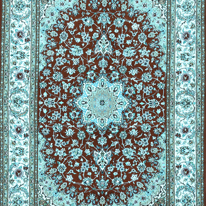 Machine Washable Persian Light Blue Traditional Rug, wshtr3538lblu