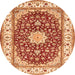Square Persian Orange Traditional Rug, tr3538org