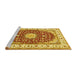 Sideview of Machine Washable Persian Yellow Traditional Rug, wshtr3538yw