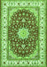 Serging Thickness of Machine Washable Persian Green Traditional Area Rugs, wshtr3538grn