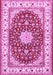 Machine Washable Persian Pink Traditional Rug, wshtr3538pnk