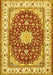 Machine Washable Persian Yellow Traditional Rug, wshtr3538yw