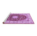 Sideview of Machine Washable Persian Purple Traditional Area Rugs, wshtr3538pur