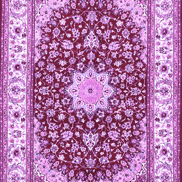 Machine Washable Persian Purple Traditional Area Rugs, wshtr3538pur